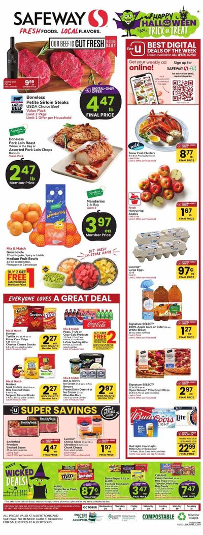 Safeway (WY) Weekly Ad Flyer Specials October 25 to October 31, 2023