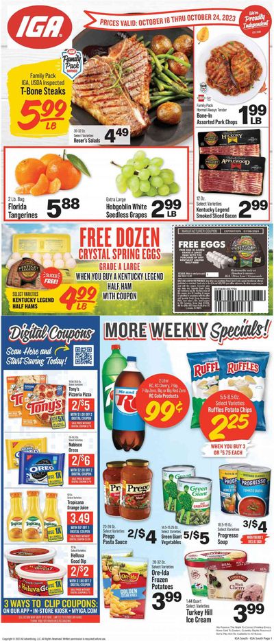 IGA (KY) Weekly Ad Flyer Specials October 18 to October 24, 2023