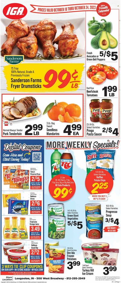 IGA (IN) Weekly Ad Flyer Specials October 18 to October 24, 2023