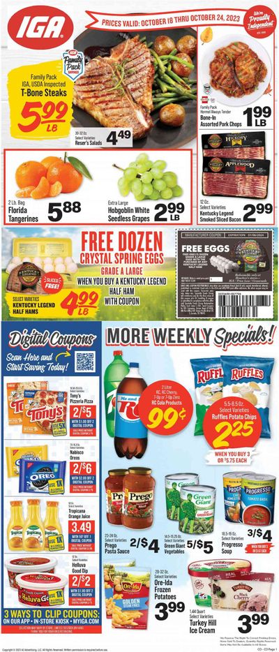 IGA (KY) Weekly Ad Flyer Specials October 18 to October 24, 2023 IGA (KY) Weekly Ad Flyer Specials October 18 to October 24, 2023