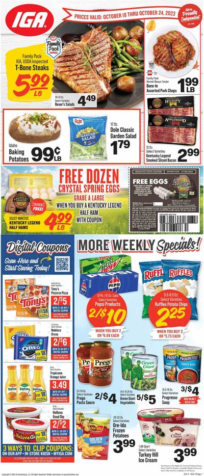 IGA (KY) Weekly Ad Flyer Specials October 18 to October 24, 2023