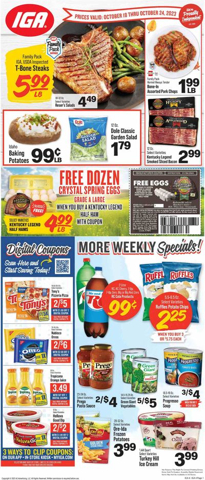 IGA (KY) Weekly Ad Flyer Specials October 18 to October 24, 2023