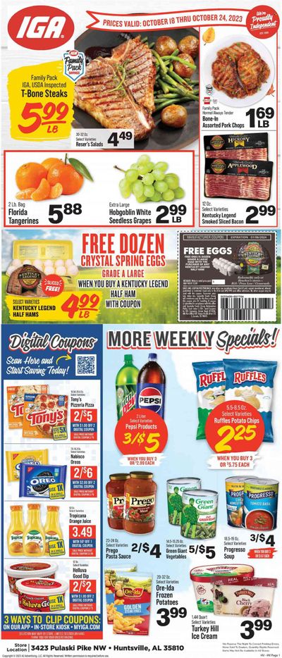 IGA (AL) Weekly Ad Flyer Specials October 18 to October 24, 2023