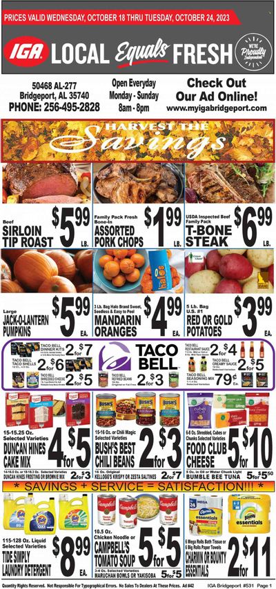 IGA (50) Weekly Ad Flyer Specials October 18 to October 24, 2023