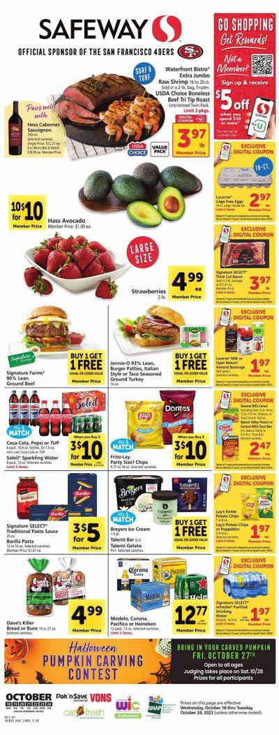 Vons (CA) Weekly Ad Flyer Specials October 18 to October 24, 2023