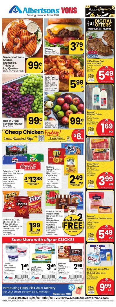 Vons (NV) Weekly Ad Flyer Specials October 25 to October 31, 2023
