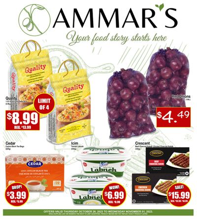 Ammar's Halal Meats Flyer October 26 to November 1
