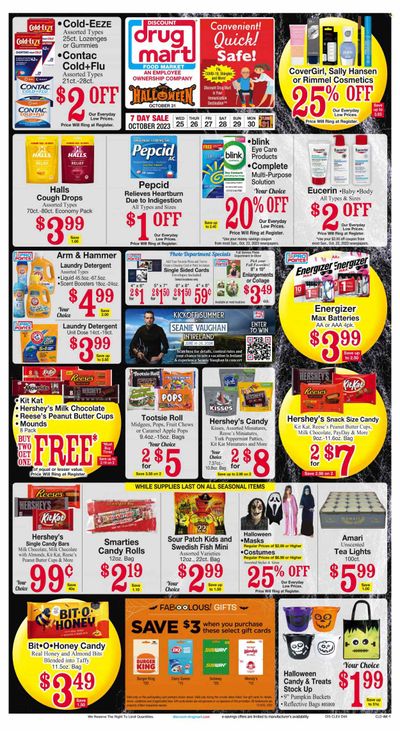 Discount Drug Mart (OH) Weekly Ad Flyer Specials October 25 to October 31, 2023