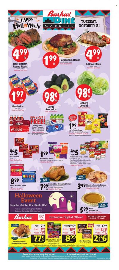 Bashas' Diné Markets (AZ, NM) Weekly Ad Flyer Specials October 25 to October 31, 2023