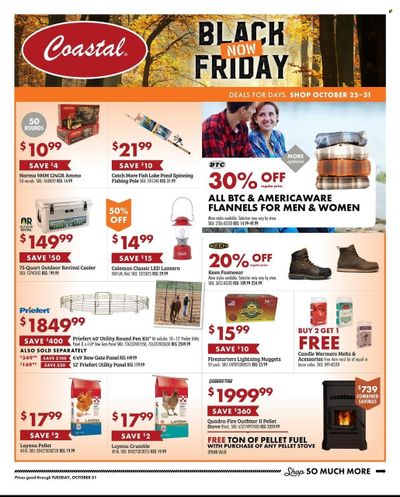 Coastal Farm & Ranch Weekly Ad Flyer Specials October 25 to October 31, 2023