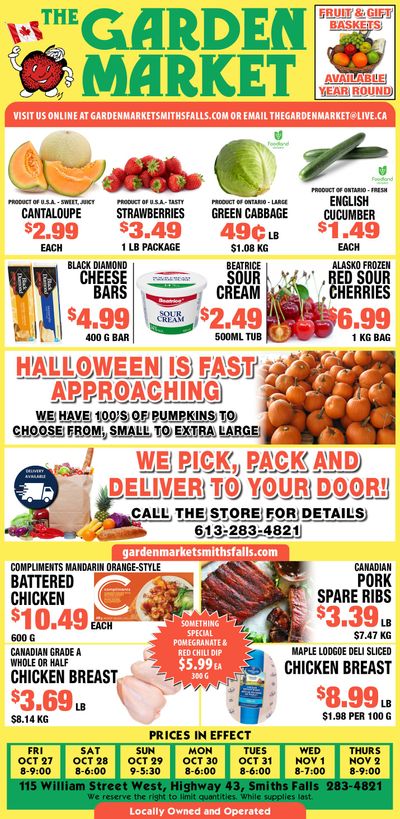 The Garden Market Flyer October 27 to November 2