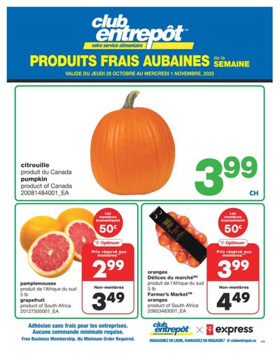 Wholesale Club (QC) Fresh Deals of the Week Flyer October 26 to November 1