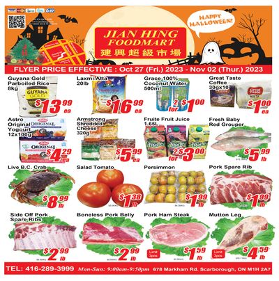 Jian Hing Foodmart (Scarborough) Flyer October 27 to November 2