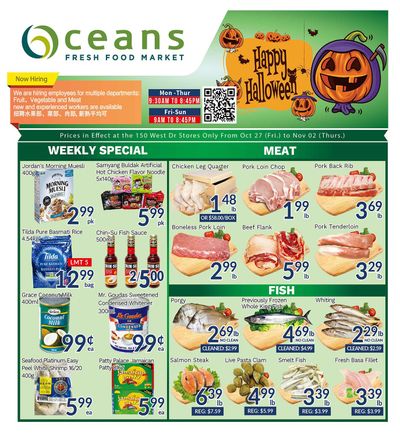 Oceans Fresh Food Market (West Dr., Brampton) Flyer October 27 to November 2