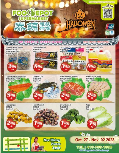 Food Depot Supermarket Flyer October 27 to November 2