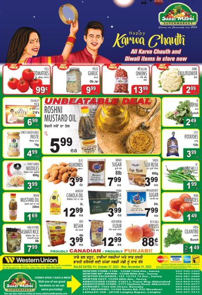 Sabzi Mandi Supermarket Flyer October 27 to November 1