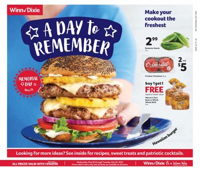 Winn Dixie Weekly Ad & Flyer May 20 to 26
