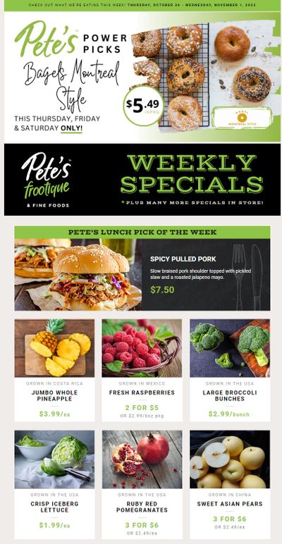 Pete's Fine Foods Flyer October 26 to November 1
