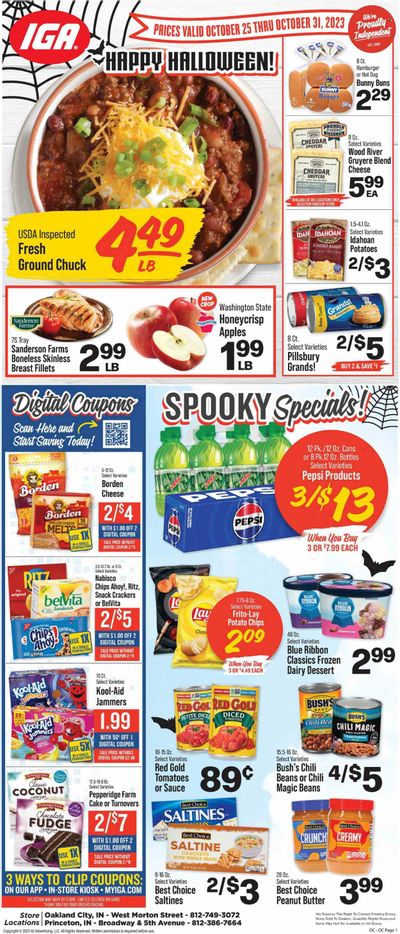IGA (IN) Weekly Ad Flyer Specials October 25 to October 31, 2023
