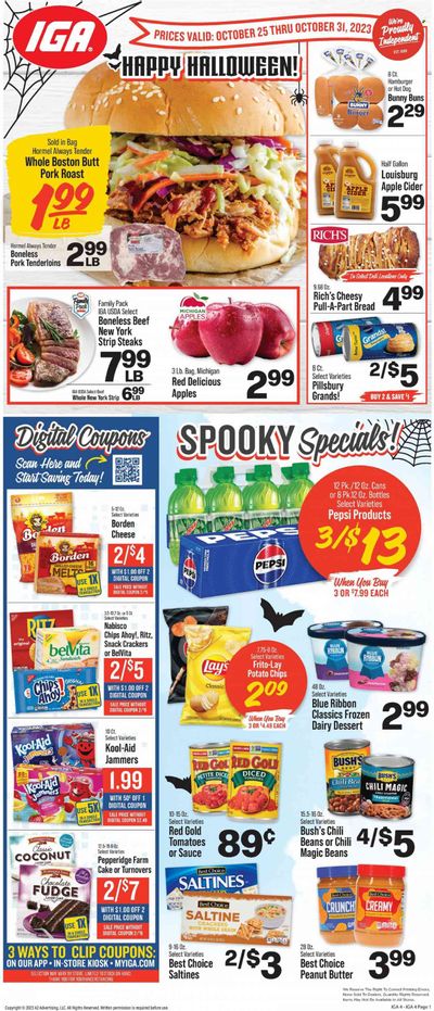 IGA (KY) Weekly Ad Flyer Specials October 25 to October 31, 2023