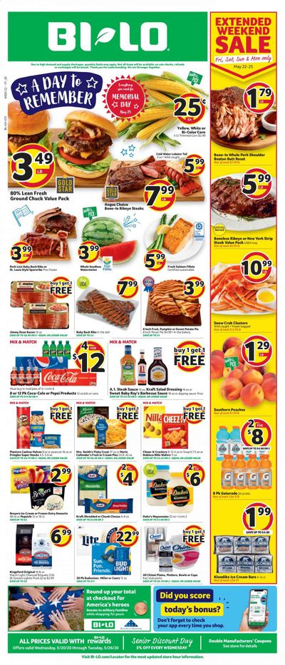 BI-LO Weekly Ad & Flyer May 20 to 26