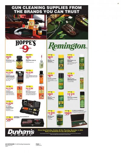 Dunham's Sports (AR) Weekly Ad Flyer Specials October 28 to November 2, 2023