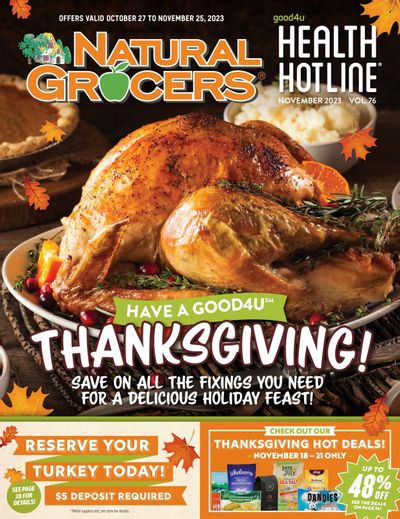 Natural Grocers Weekly Ad Flyer Specials October 27 to November 25, 2023