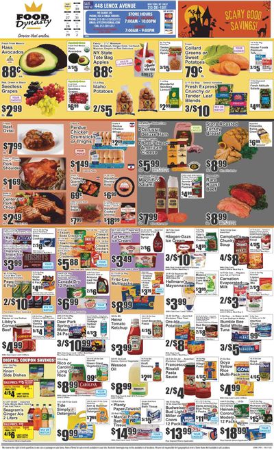 Food Dynasty (NY) Weekly Ad Flyer Specials October 27 to November 2, 2023