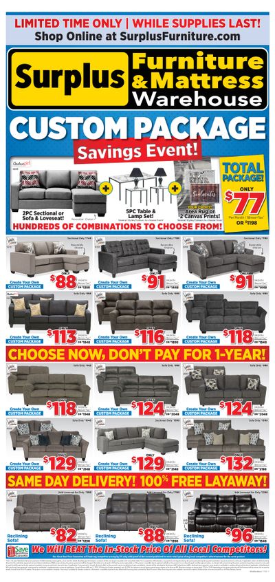 Surplus Furniture & Mattress Warehouse (Thunder Bay) Flyer October 30 to November 19