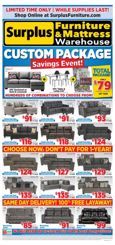 Surplus Furniture & Mattress Warehouse (Calgary, Edmonton) Flyer October 30 to November 19