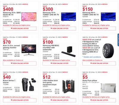 Costco Canada Coupons/Flyers Deals at All Costco Wholesale Warehouses in Canada, Until November 12