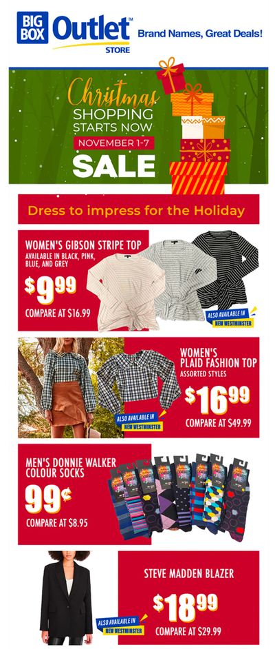 Big Box Outlet Store Flyer November 1 to 7