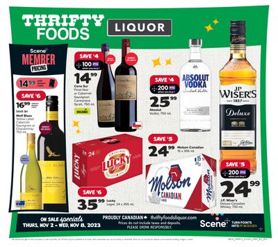 Thrifty Foods Liquor Flyer November 2 to 8