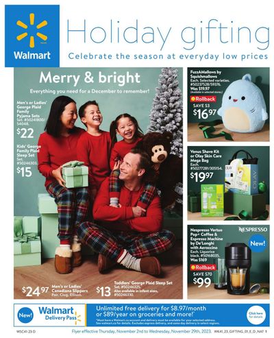 Walmart Holiday Gifting Flyer November 2 to 29