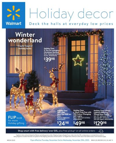 Walmart Holiday Decor Flyer November 2 to 29