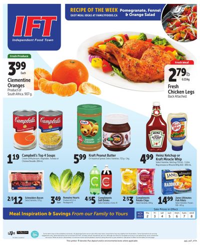 IFT Independent Food Town Flyer November 2 to 8