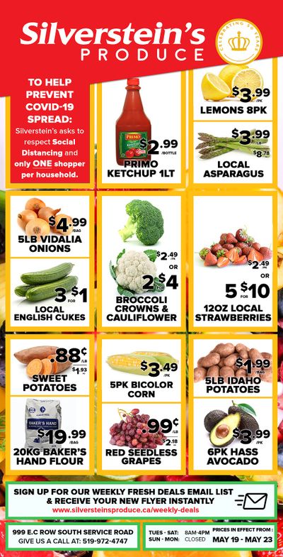 Silverstein's Produce Flyer May 19 to 23
