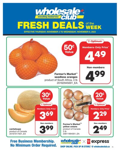 Wholesale Club (Atlantic) Fresh Deals of the Week Flyer November 2 to 8