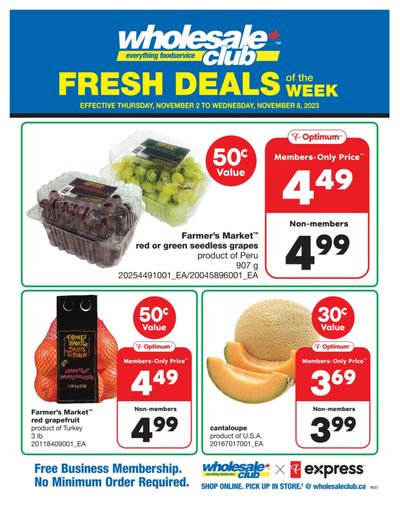 Wholesale Club (West) Fresh Deals of the Week Flyer November 2 to 8