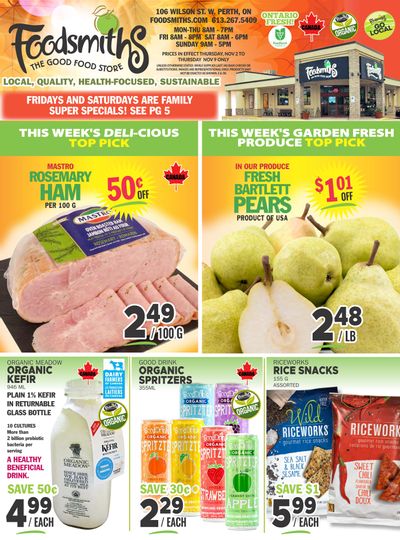 Foodsmiths Flyer November 2 to 9