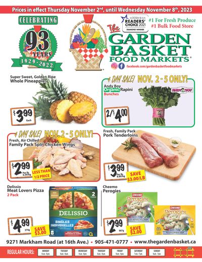 The Garden Basket Flyer November 2 to 8