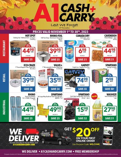 A-1 Cash and Carry Flyer November 1 to 30
