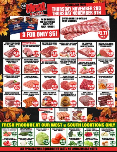 M.R. Meat Market Flyer November 2 to 9