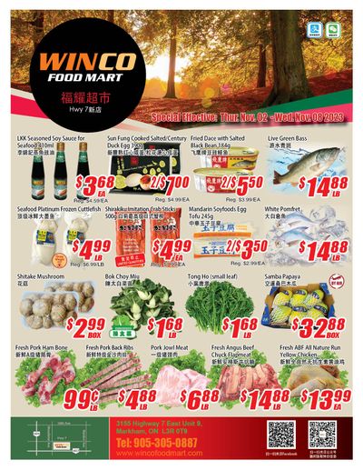 WinCo Food Mart (HWY 7) Flyer November 2 to 8