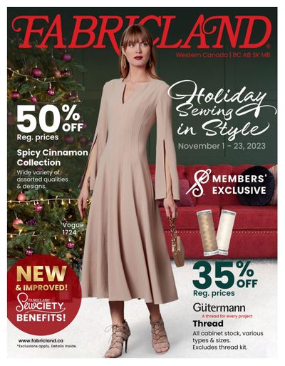 Fabricland (West) Flyer November 1 to 23