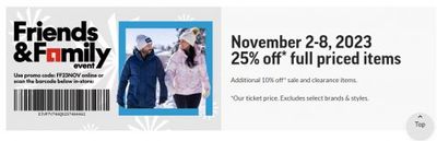 Sport Chek Canada Friends & Family Event Sale: Get 25% off Regular Priced Items and an Extra 10% off Clearance with Promo Code