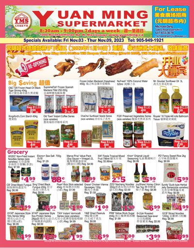 Yuan Ming Supermarket Flyer November 3 to 9