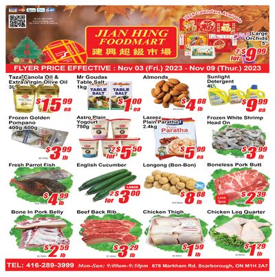 Jian Hing Foodmart (Scarborough) Flyer November 3 to 9