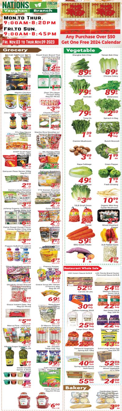 Nations Fresh Foods (Vaughan) Flyer November 3 to 9