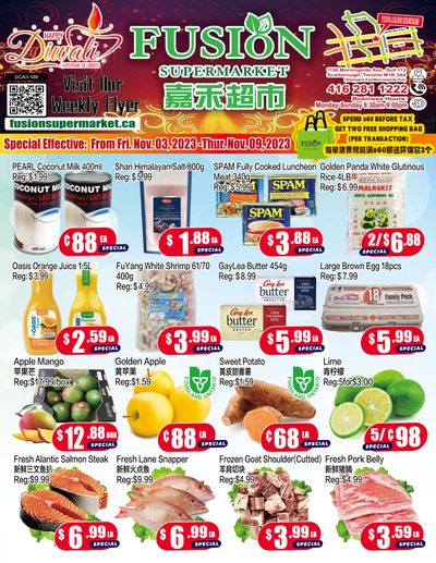 Fusion Supermarket Flyer November 3 to 9
